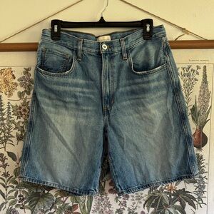 Favorite Daughter Light Blue Denim Bermuda Shorts 26